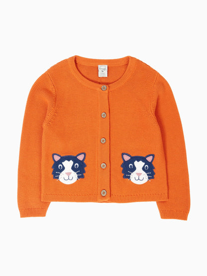 Frugi Orange Halloween Clement Cardigan - image 1