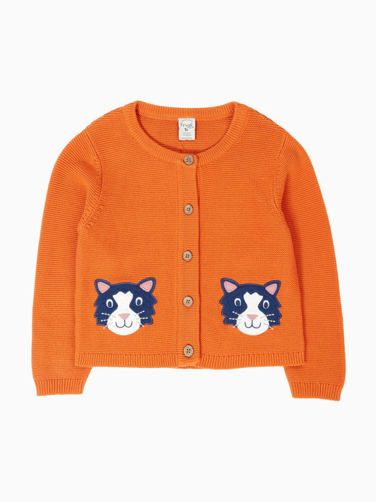 Frugi Orange Halloween Clement Cardigan - image 1