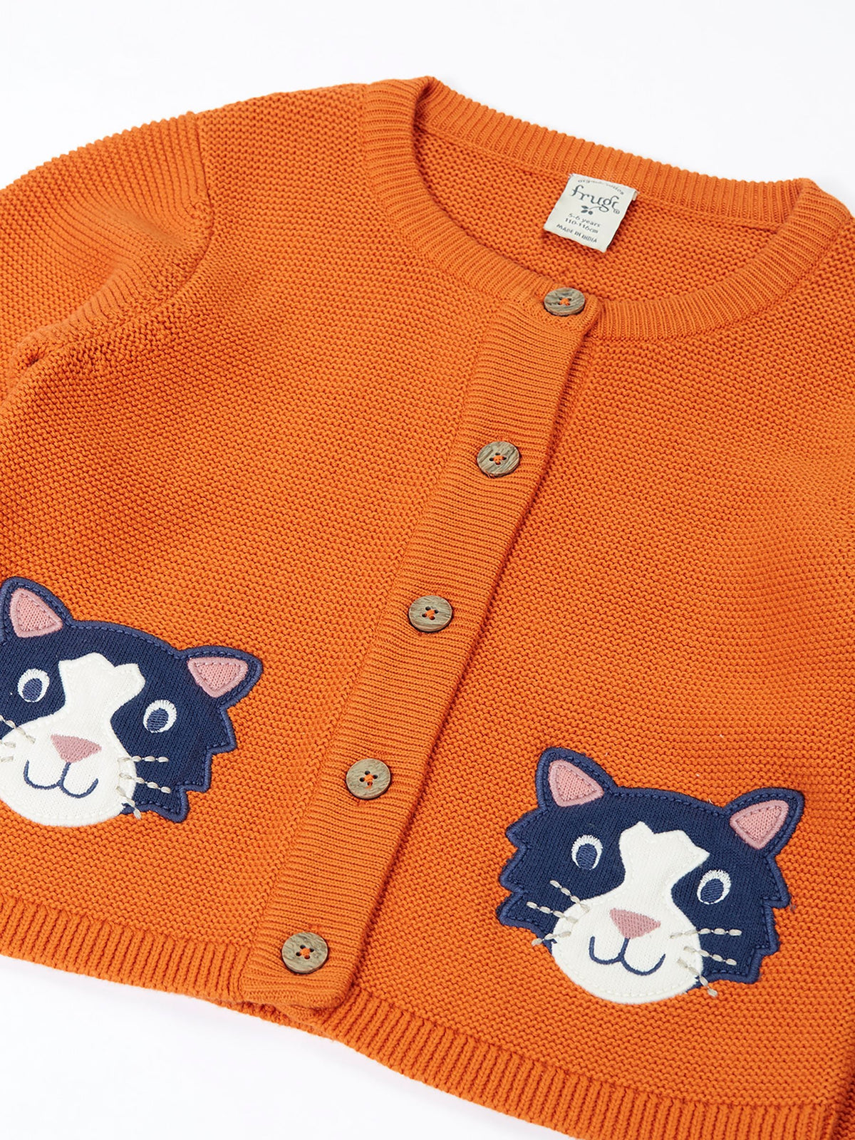 Frugi Orange Halloween Clement Cardigan - image 2
