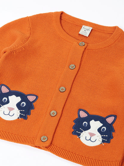 Frugi Orange Halloween Clement Cardigan - image 2