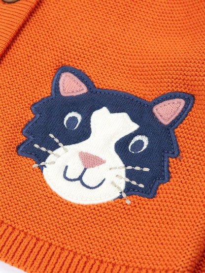 Frugi Orange Halloween Clement Cardigan - image 3