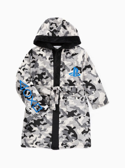 Dsiney Kidz - Vanilla Underground Grey Playstation Unisex Kids Fleece Dressing Gown Robe image 1