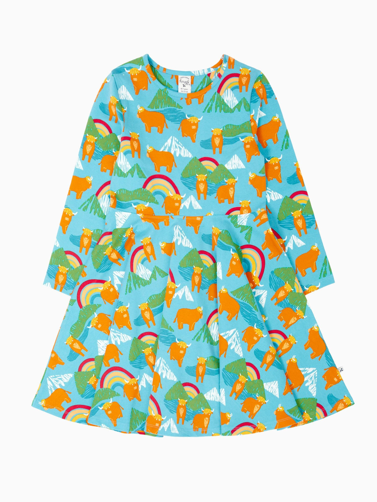 Dsiney Kidz - Frugi Blue Sofia Skater Dress image 1