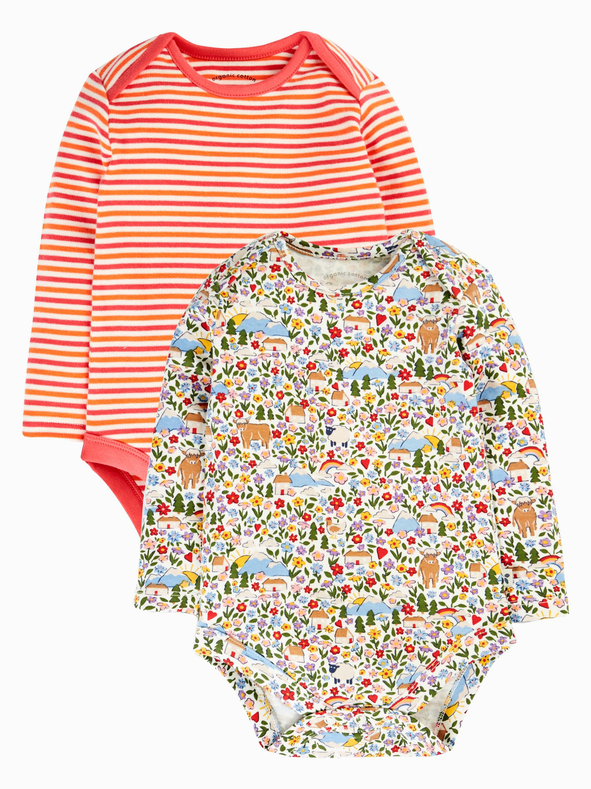 Frugi Pink Super Special Bodysuits 2 Pack - image 1
