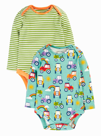 Frugi Blue Super Special Bodysuits 2 Pack - image 1