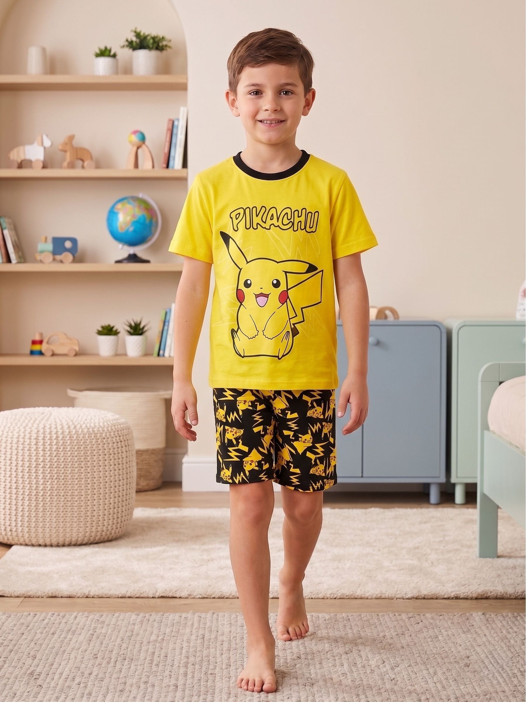 Dsiney Kidz - Character Yellow Pokemon Short 100% Cotton Pyjamas image 1