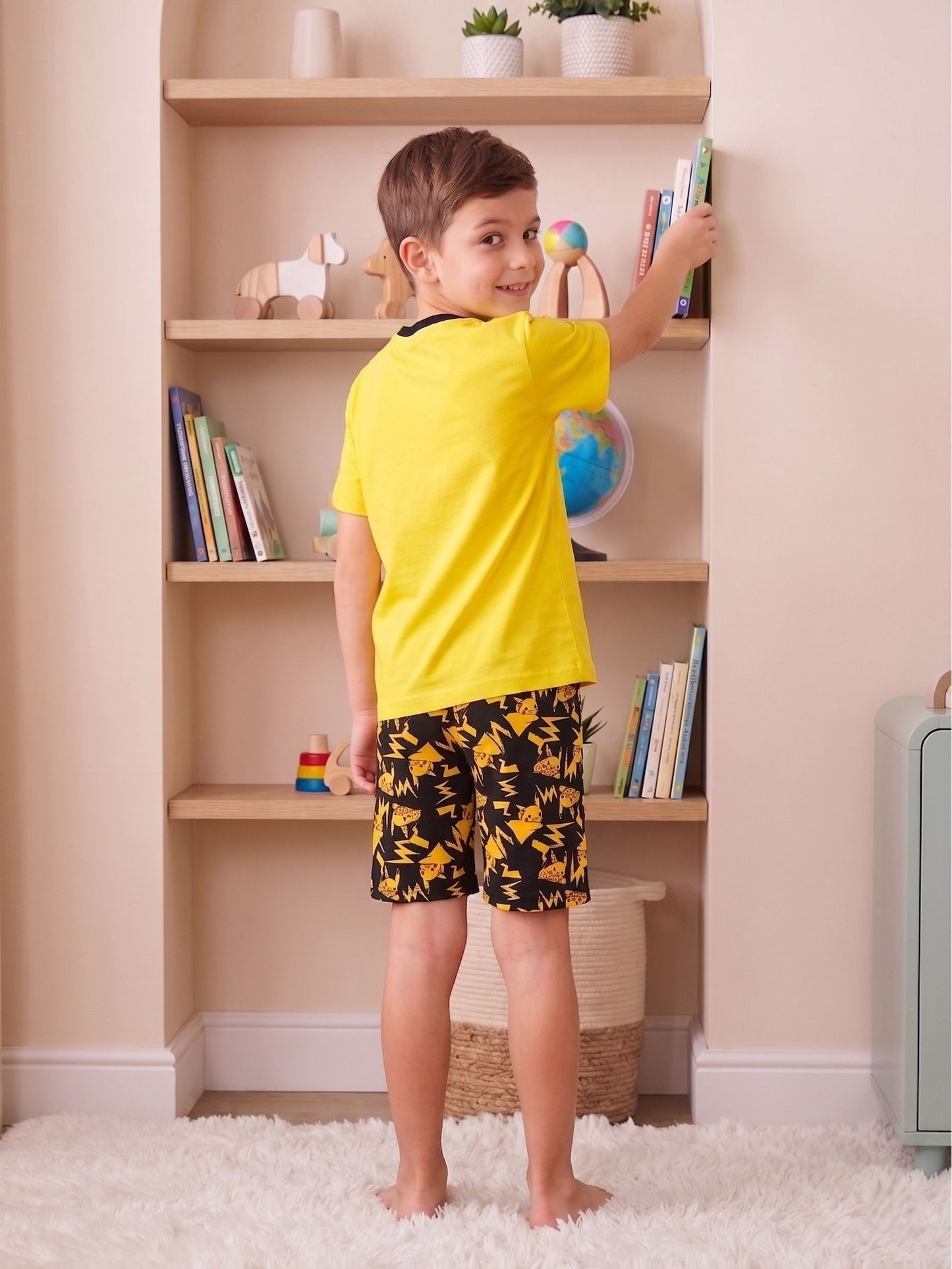 Dsiney Kidz - Character Yellow Pokemon Short 100% Cotton Pyjamas image 2