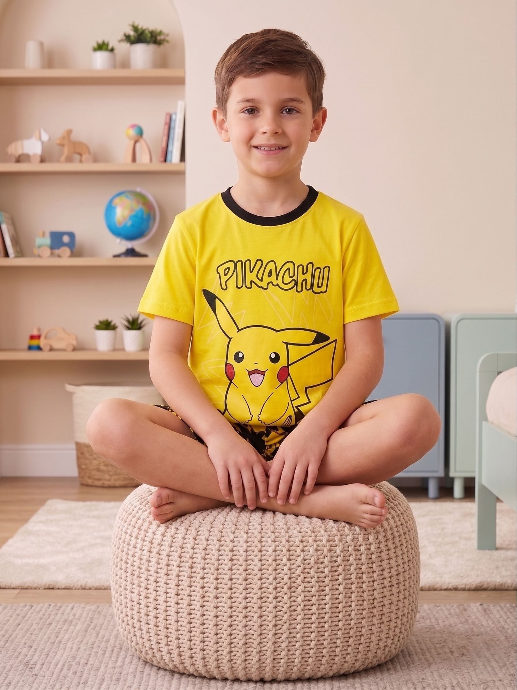Dsiney Kidz - Character Yellow Pokemon Short 100% Cotton Pyjamas image 3