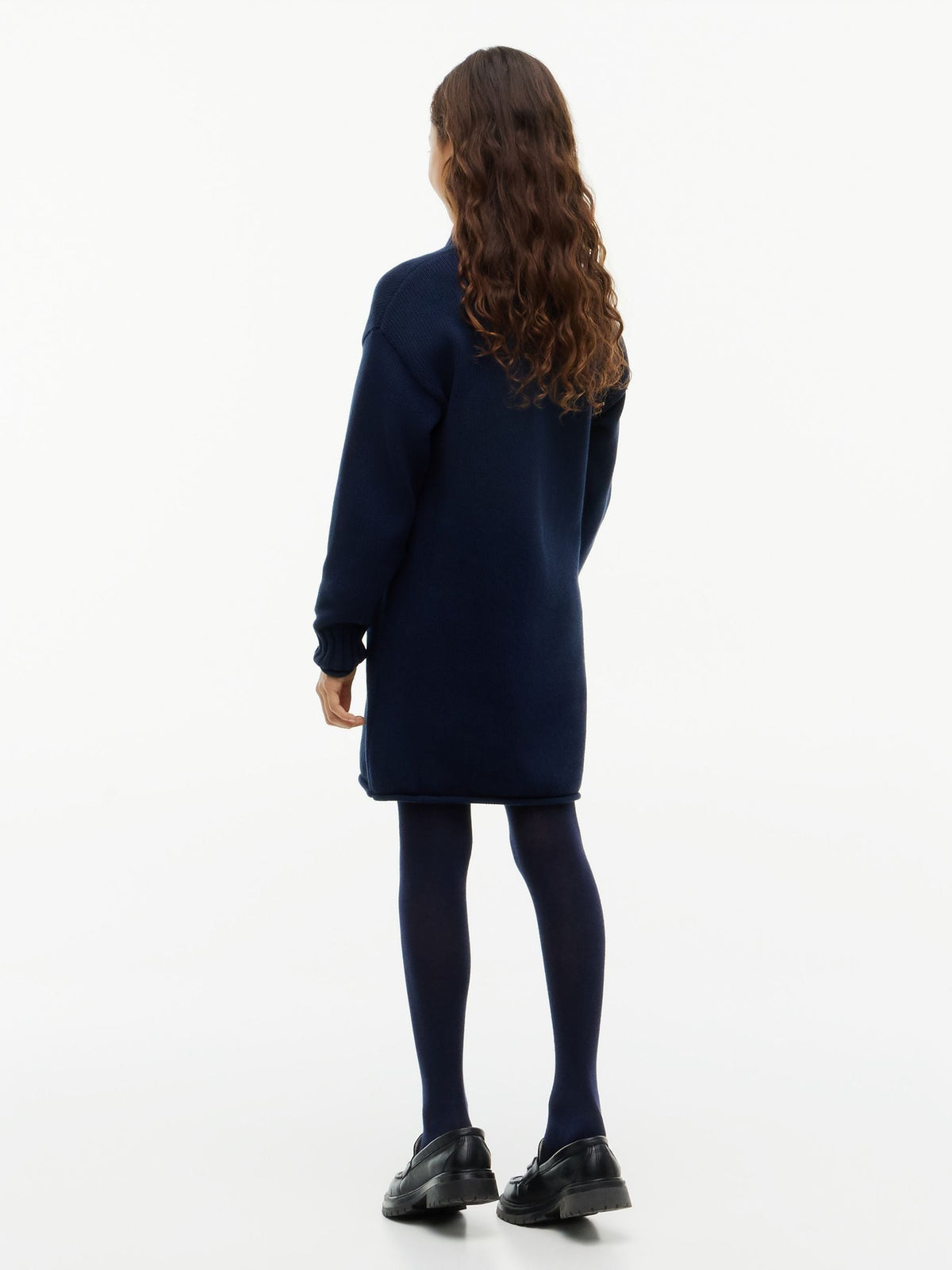 Dsiney Kidz - Tommy Hilfiger Blue Intarsia Logo Relaxed Jumper Dress image 2