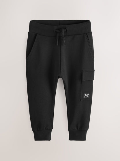 Khaki Green/Grey/Black Super Skinny Utility Joggers 3 Pack (3mths-7yrs) image 3