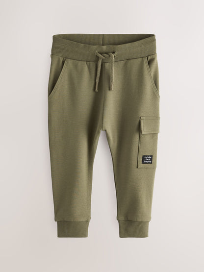 Khaki Green/Grey/Black Super Skinny Utility Joggers 3 Pack (3mths-7yrs) image 4