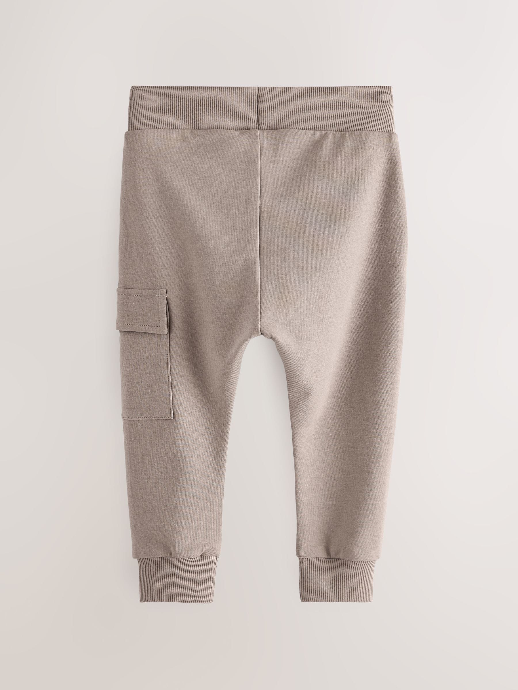Khaki Green/Grey/Black Super Skinny Utility Joggers 3 Pack (3mths-7yrs) image 5