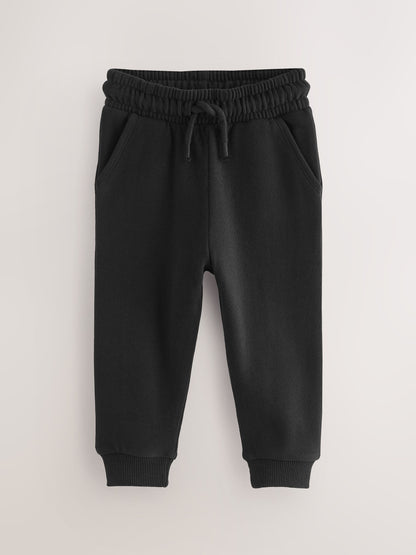 Black/Charcoal/Grey Soft Touch Joggers 3 Pack (3mths-7yrs) image 3