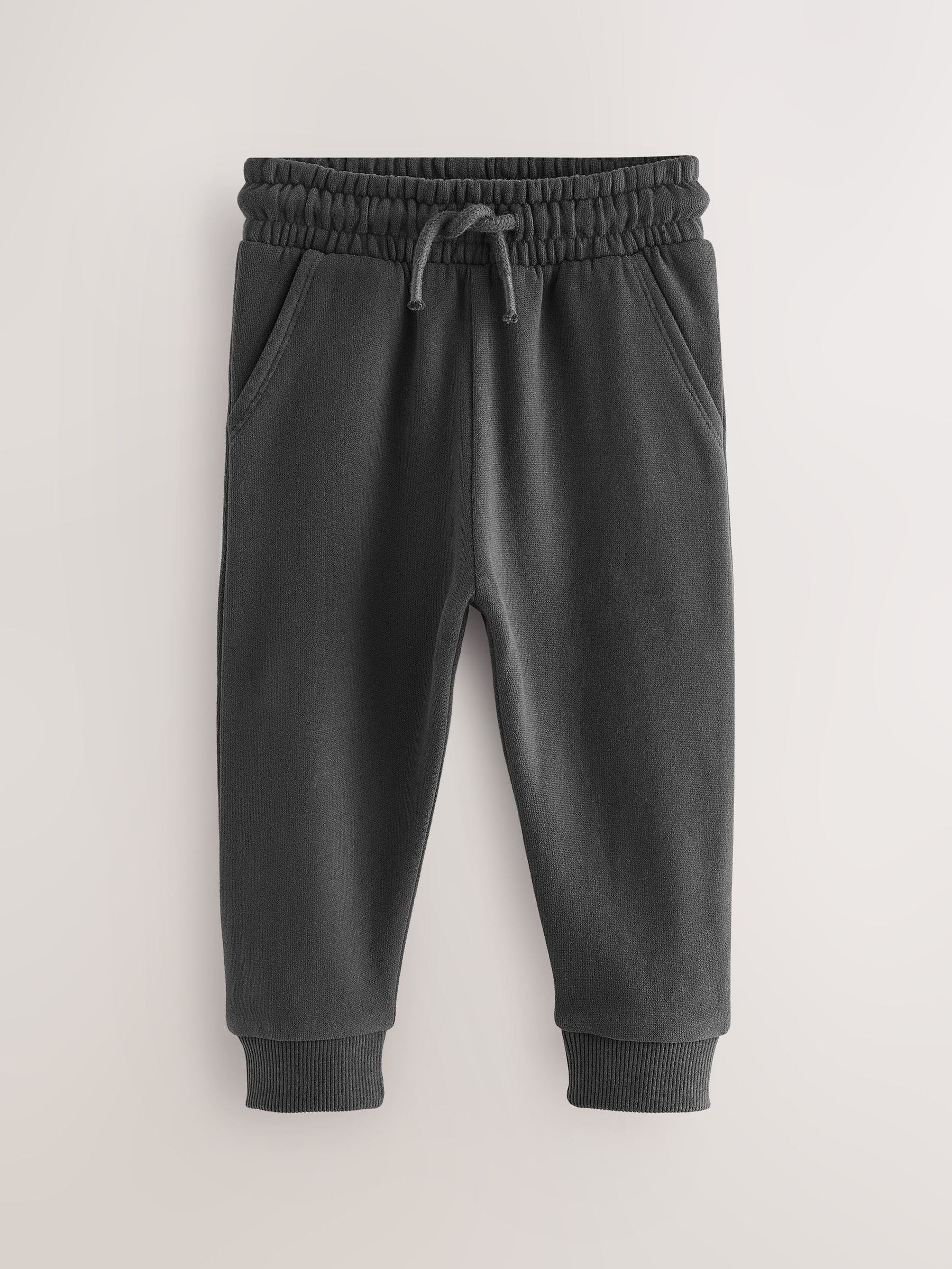 Black/Charcoal/Grey Soft Touch Joggers 3 Pack (3mths-7yrs) image 4