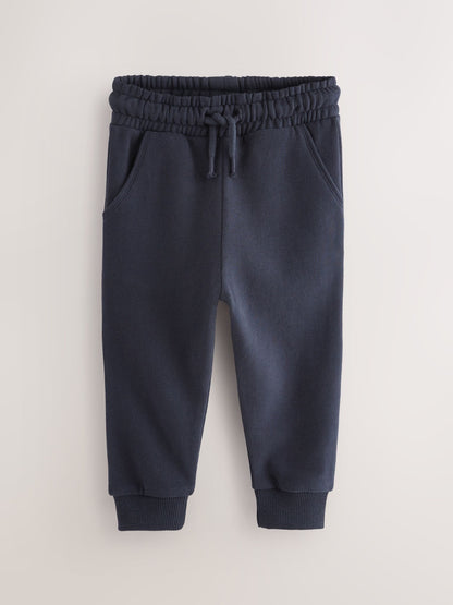 Blue/Charcoal/Black Soft Touch Joggers 3 Pack (3mths-7yrs) image 4