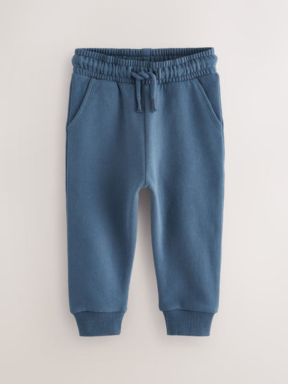 Blue/Charcoal/Black Soft Touch Joggers 3 Pack (3mths-7yrs) image 5