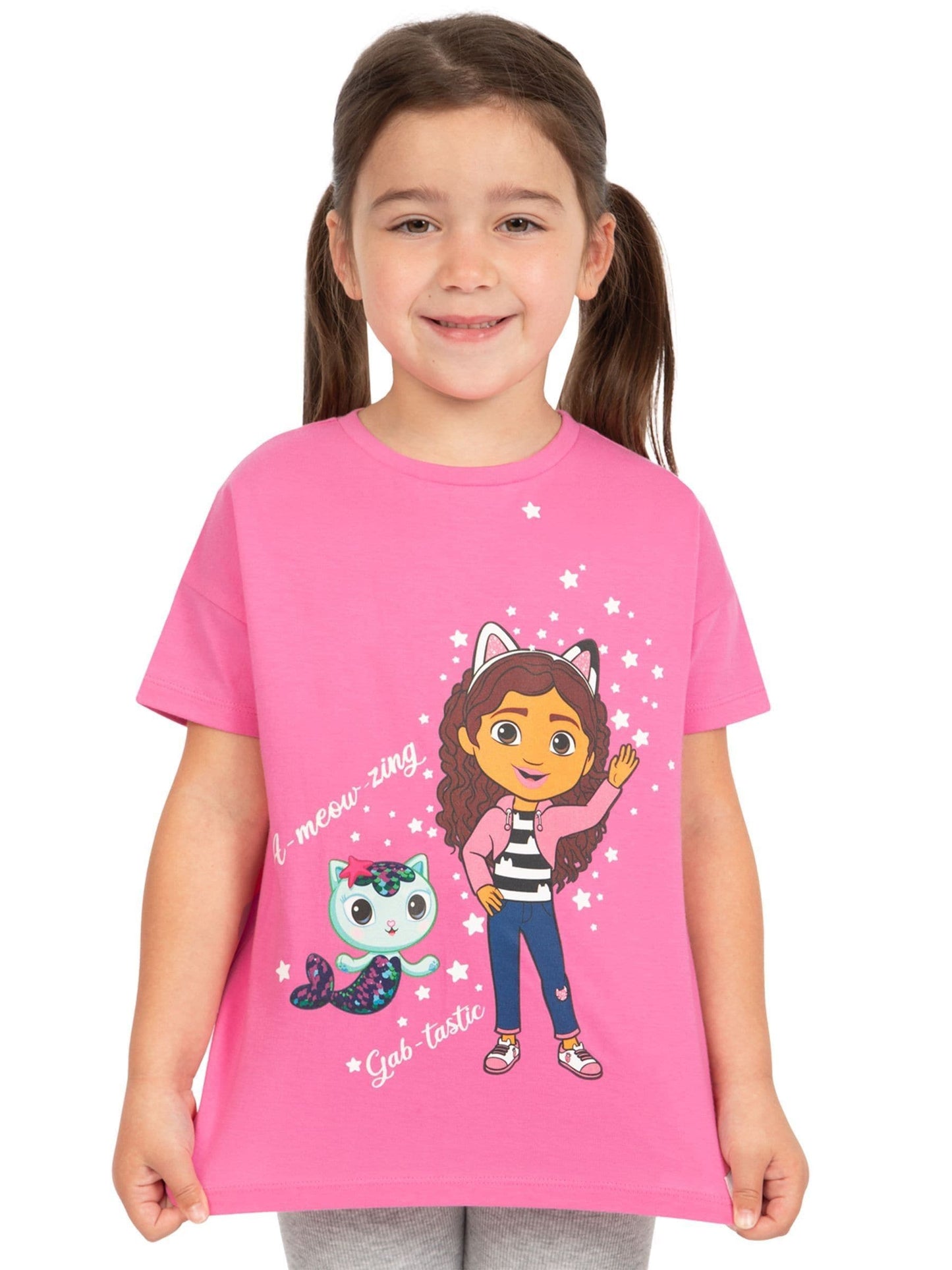 Dsiney Kidz - Character Pink Gabby's Dollhouse Short Sleeve T-Shirt image 6