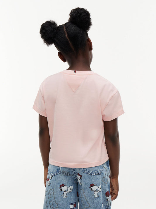 Dsiney Kidz - Tommy Hilfiger Pink Peanuts® Flag Graphic Relaxed T-Shirt image 2