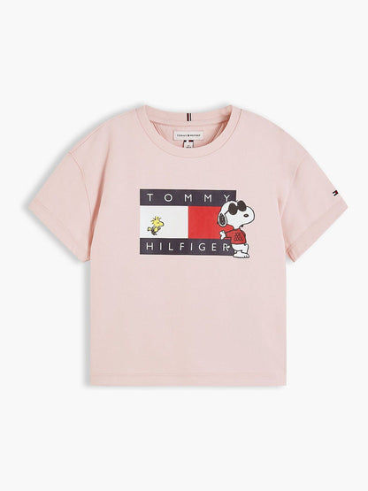 Dsiney Kidz - Tommy Hilfiger Pink Peanuts® Flag Graphic Relaxed T-Shirt image 5