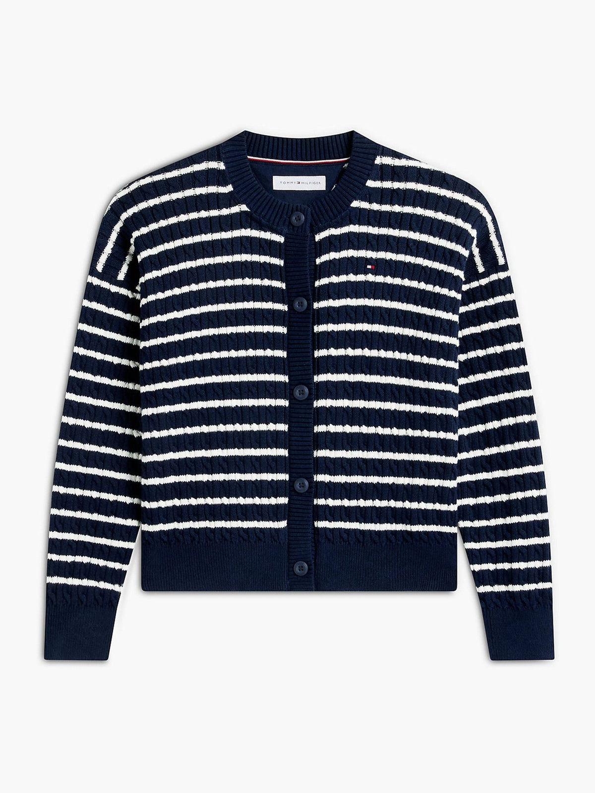 Dsiney Kidz - Tommy Hilfiger Blue Relaxed Cable Knit Cardigan image 5