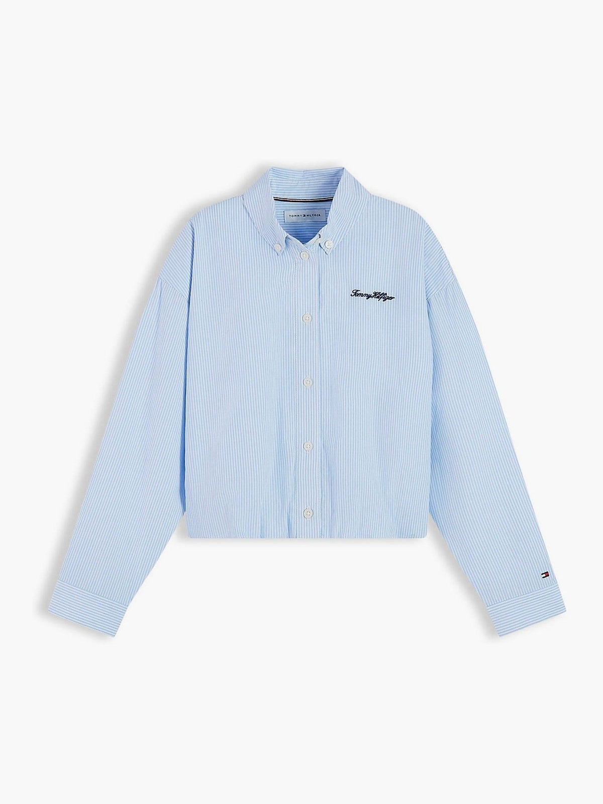 Tommy Hilfiger Blue Regular Fit Back Diamanté Star Flag Shirt - image 5