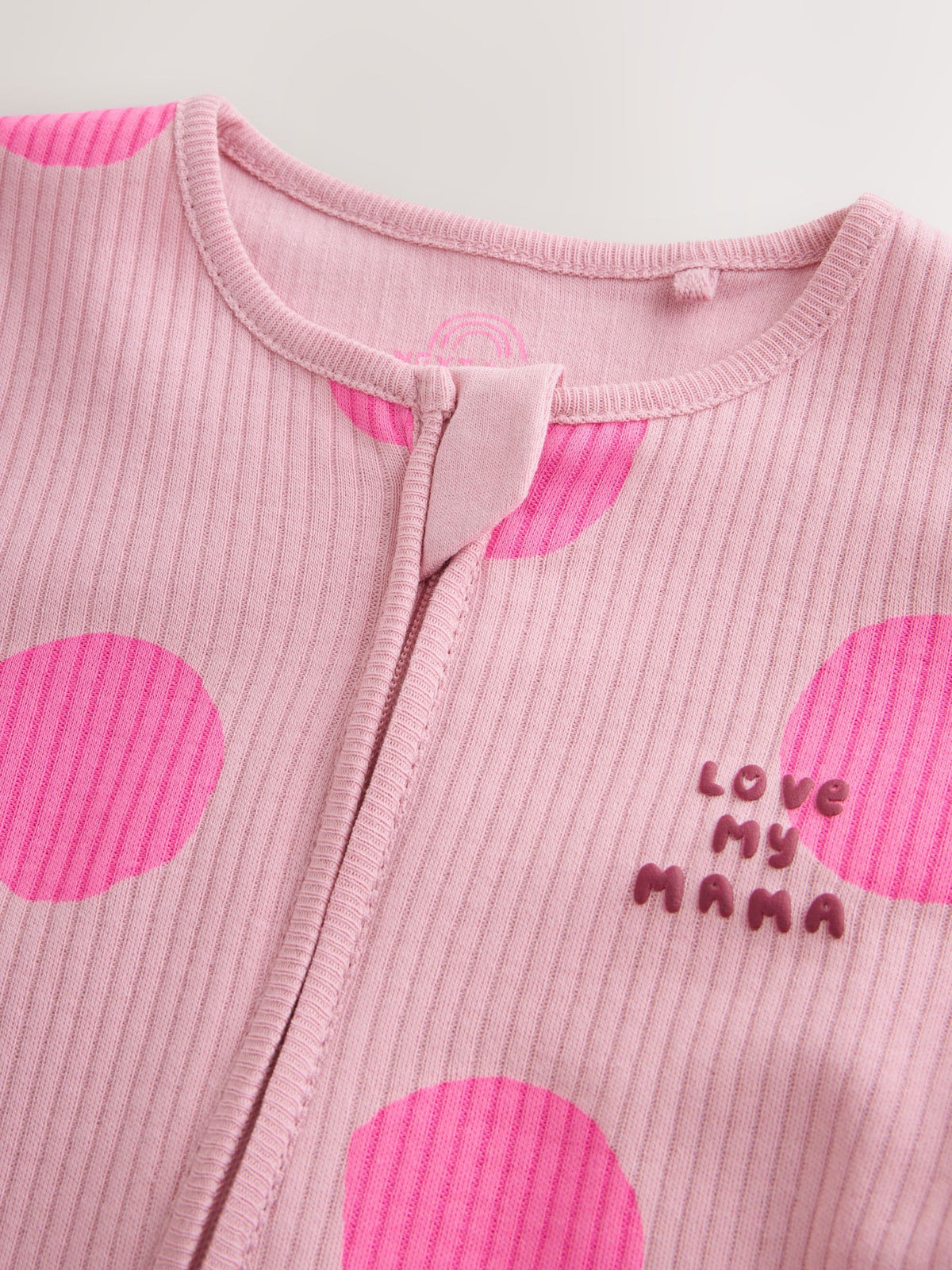 Pink Love My Mama Two-Way Zip Sleepsuit (0mths-3yrs) - image 3