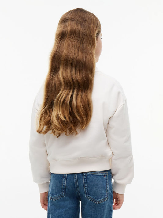Dsiney Kidz - Tommy Hilfiger White Logo Terry Relaxed Sweatshirt image 2
