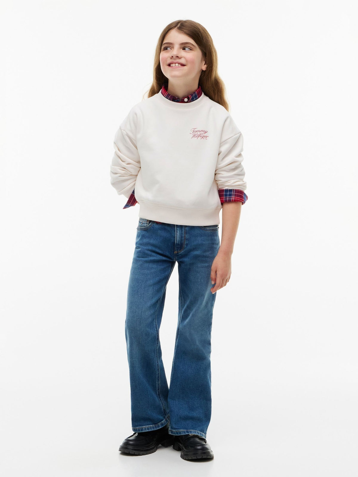 Dsiney Kidz - Tommy Hilfiger White Logo Terry Relaxed Sweatshirt image 3