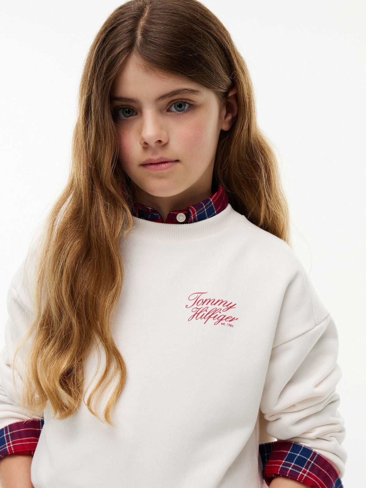 Dsiney Kidz - Tommy Hilfiger White Logo Terry Relaxed Sweatshirt image 4