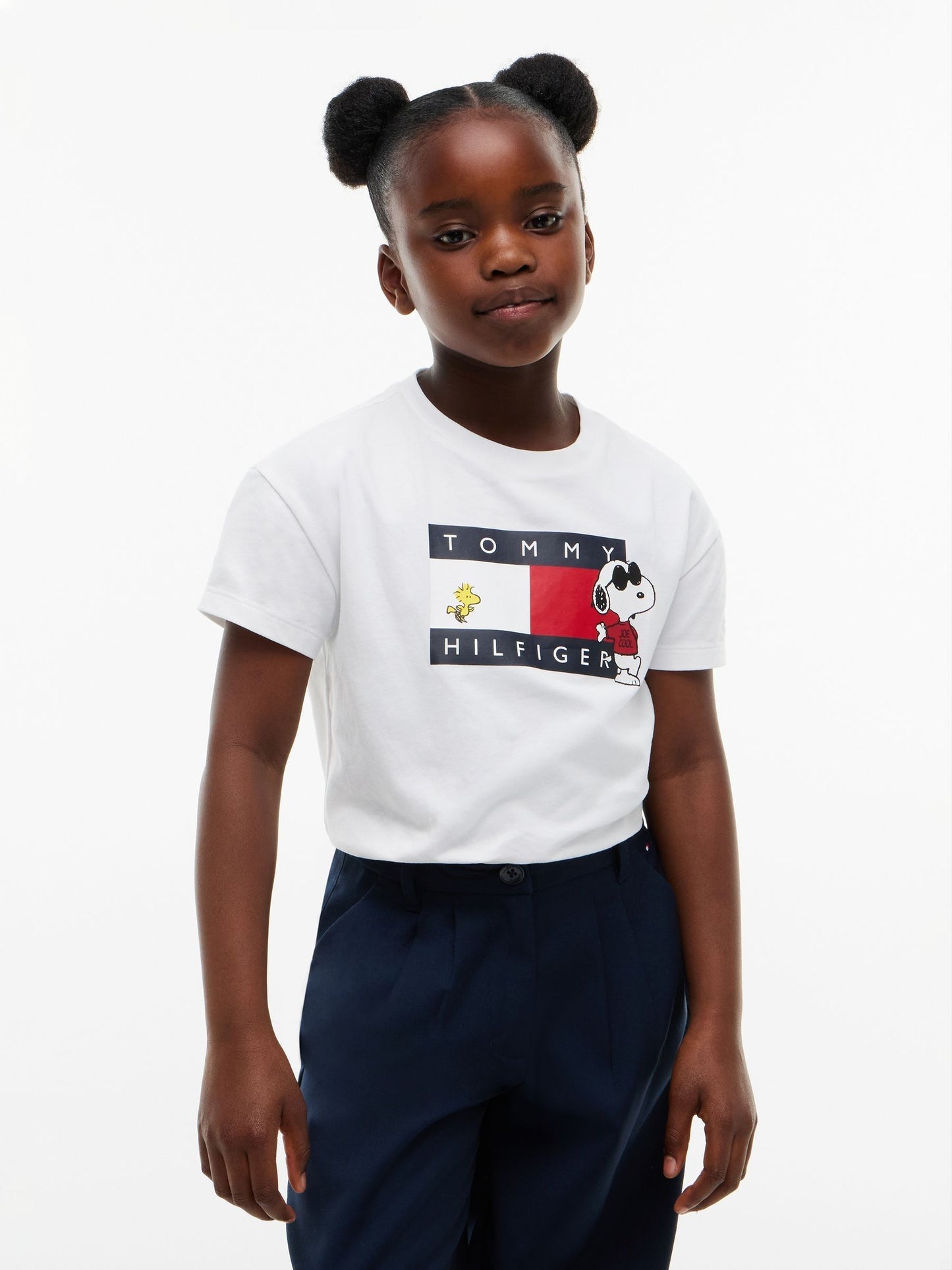 Dsiney Kidz - Tommy Hilfiger White Peanuts® Flag Graphic Relaxed T-Shirt image 1