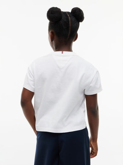 Dsiney Kidz - Tommy Hilfiger White Peanuts® Flag Graphic Relaxed T-Shirt image 2