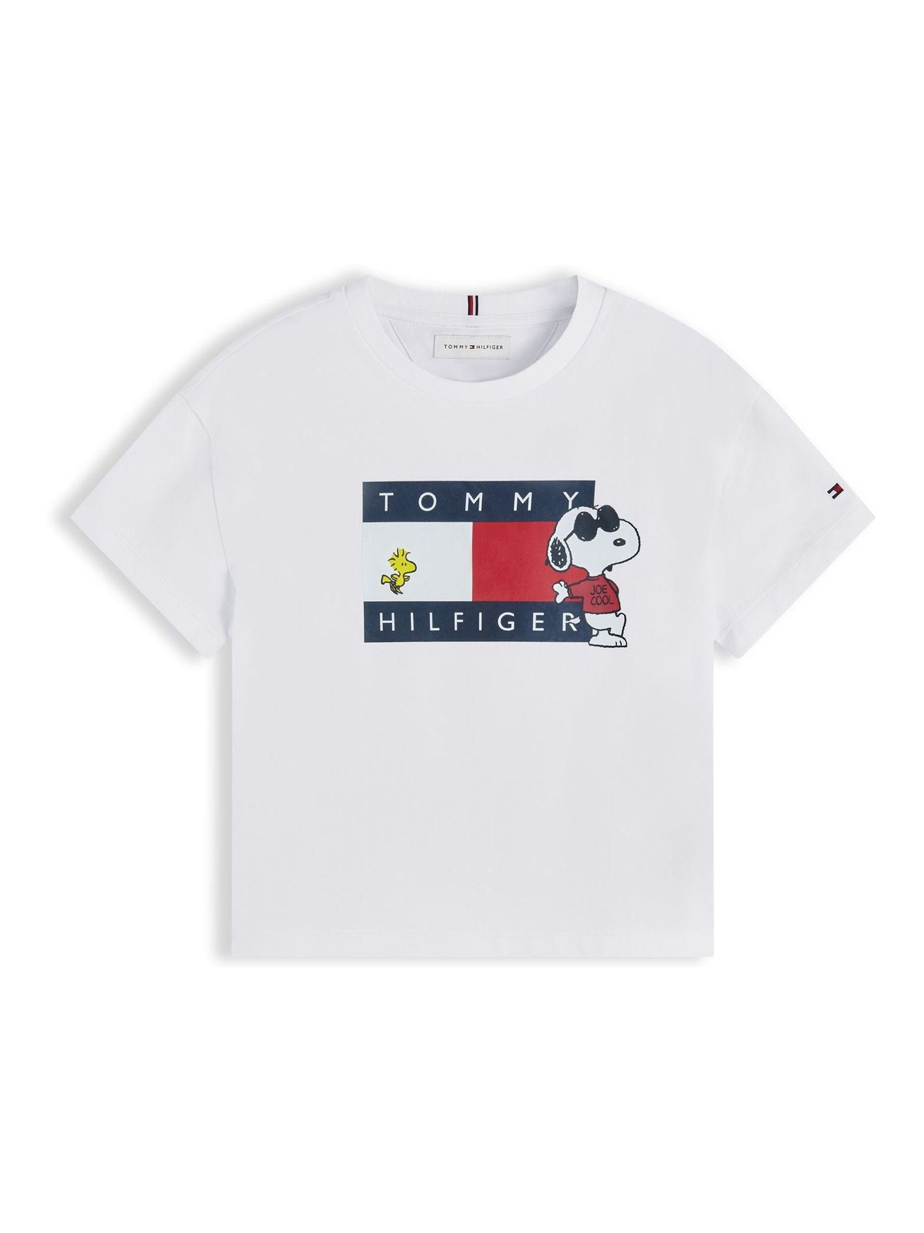 Dsiney Kidz - Tommy Hilfiger White Peanuts® Flag Graphic Relaxed T-Shirt image 5