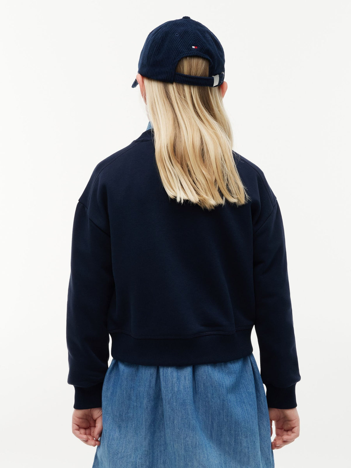 Dsiney Kidz - Tommy Hilfiger Blue Logo Terry Relaxed Sweatshirt image 2