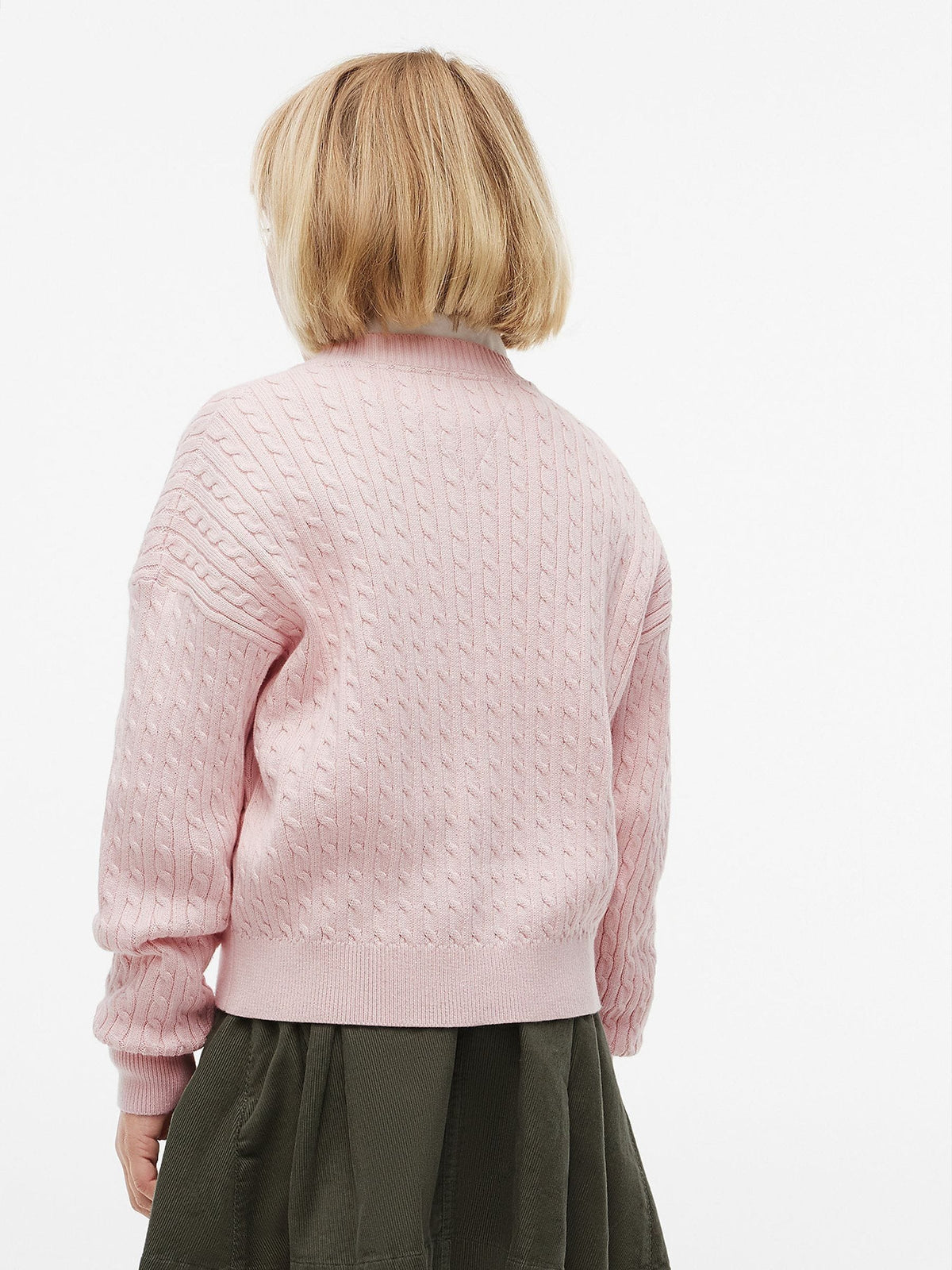 Dsiney Kidz - Tommy Hilfiger Pink Relaxed Cable Knit Cardigan image 4