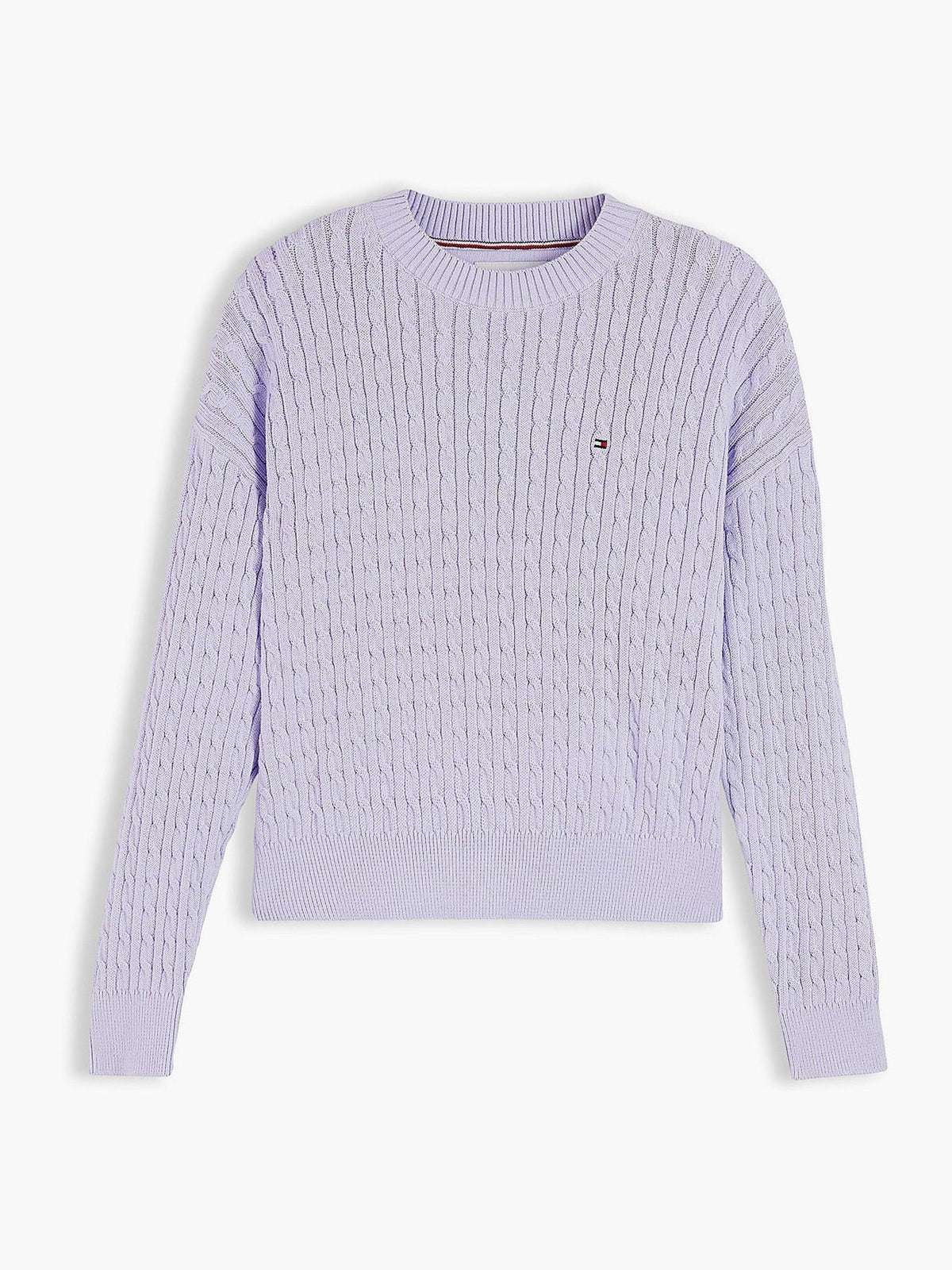 Dsiney Kidz - Tommy Hilfiger Purple Relaxed Cable Knit Jumper image 5