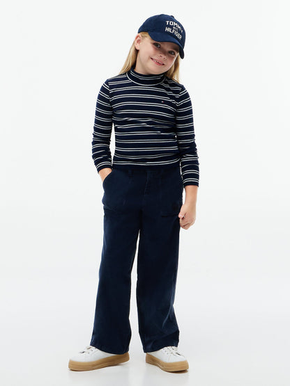 Tommy Hilfiger Blue Gllitter Extra Slim Long Sleeve Top - image 2