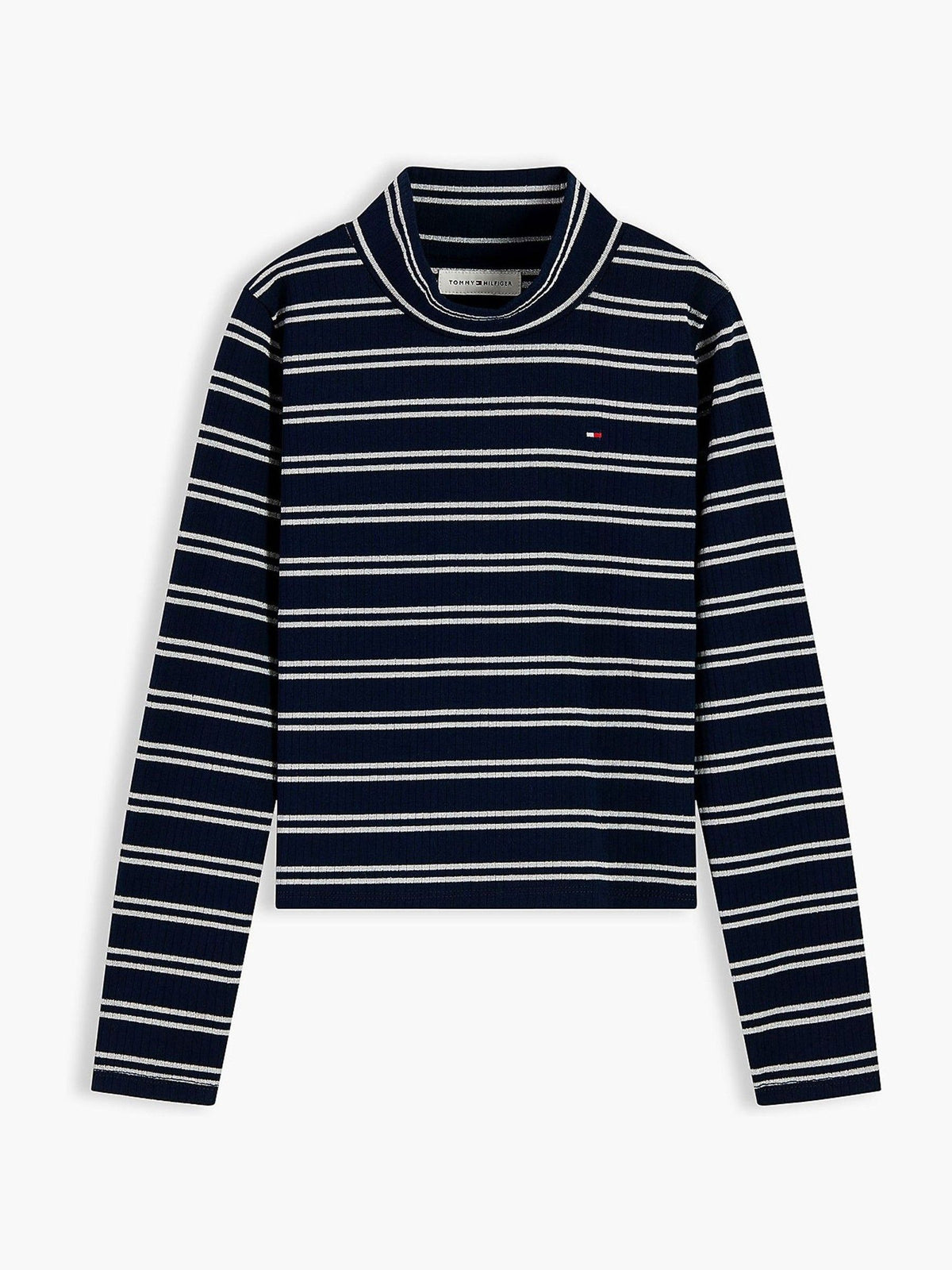 Tommy Hilfiger Blue Gllitter Extra Slim Long Sleeve Top - image 5