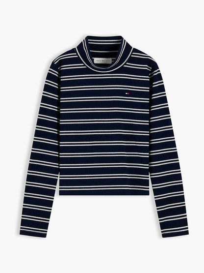 Tommy Hilfiger Blue Gllitter Extra Slim Long Sleeve Top - image 5