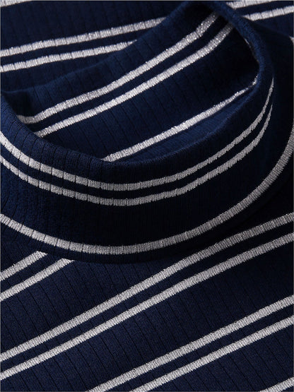 Tommy Hilfiger Blue Gllitter Extra Slim Long Sleeve Top - image 6