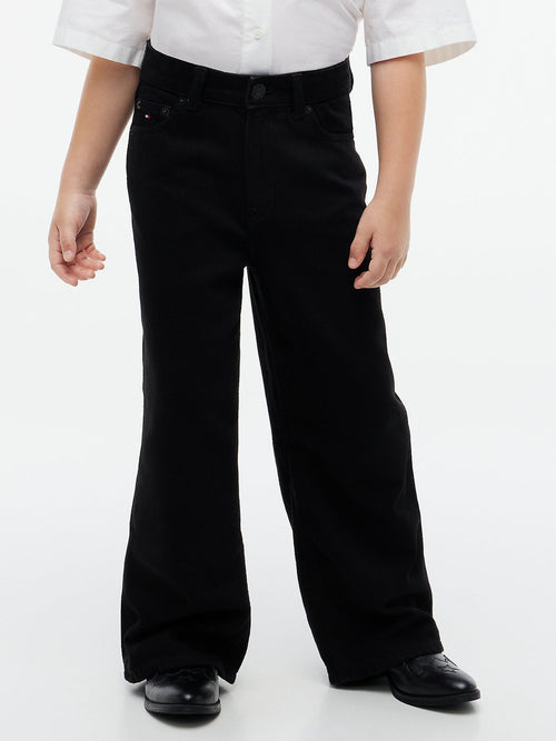 Dsiney Kidz - Tommy Hilfiger Black Mabel High Rise Wide Leg Faded Jeans image 1