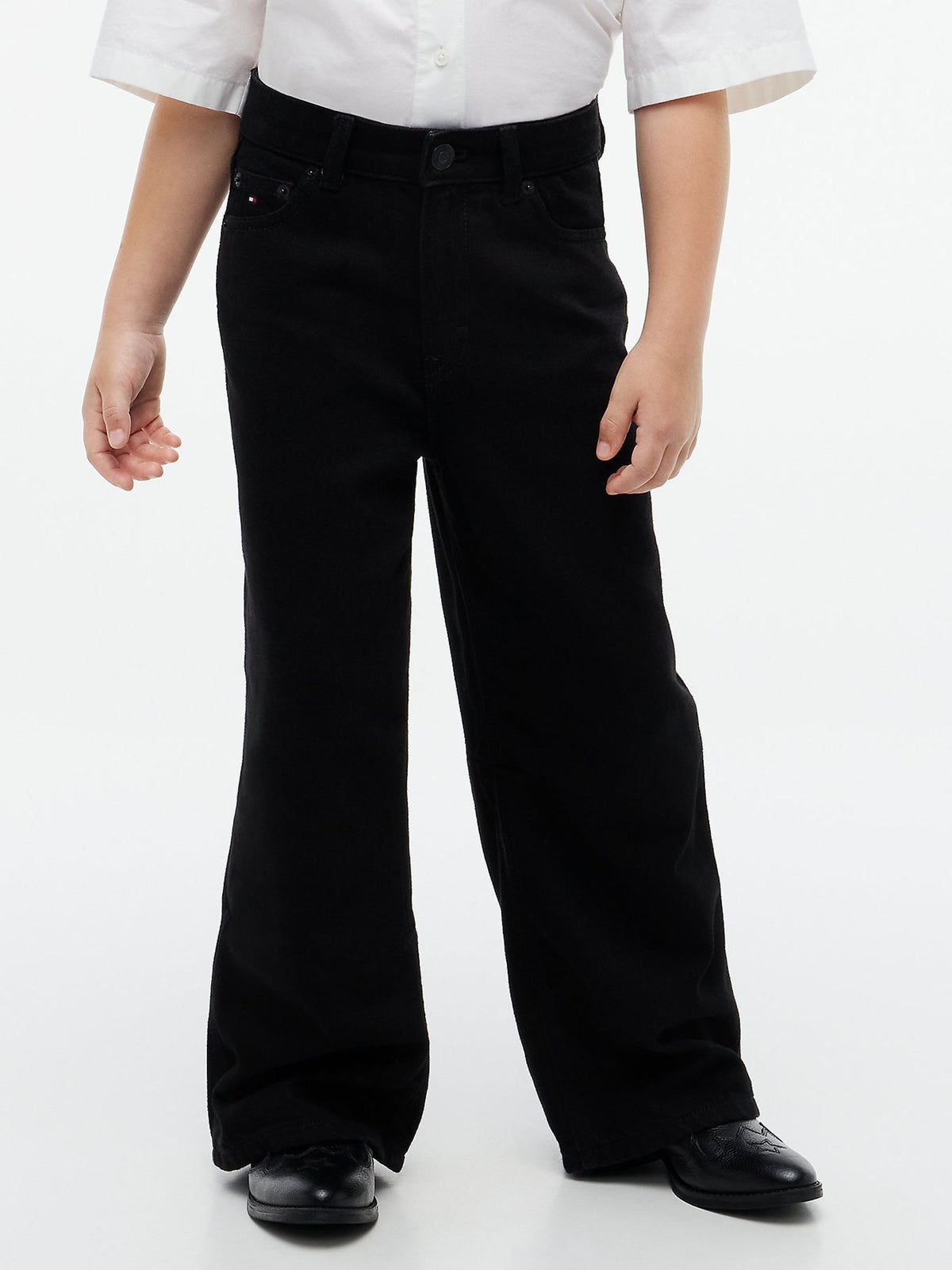 Dsiney Kidz - Tommy Hilfiger Black Mabel High Rise Wide Leg Faded Jeans image 1
