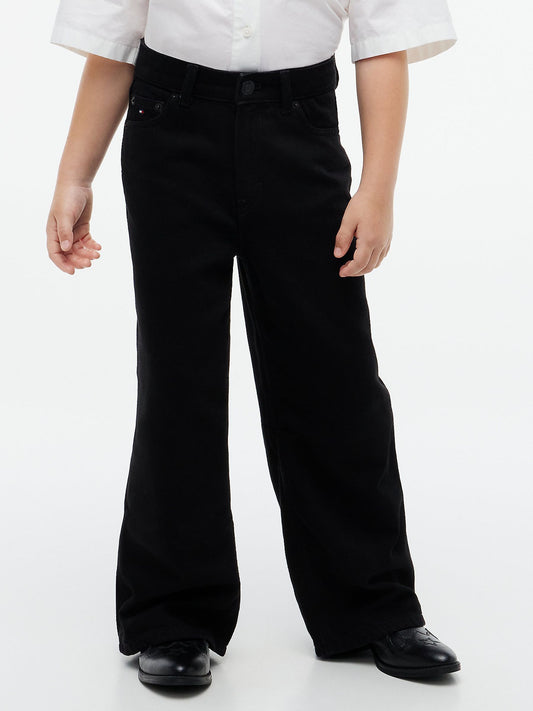 Dsiney Kidz - Tommy Hilfiger Black Mabel High Rise Wide Leg Faded Jeans image 1