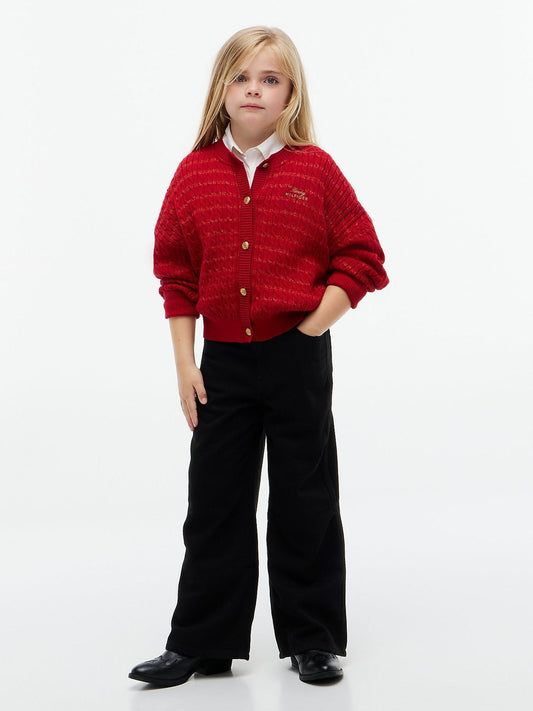 Dsiney Kidz - Tommy Hilfiger Black Mabel High Rise Wide Leg Faded Jeans image 2