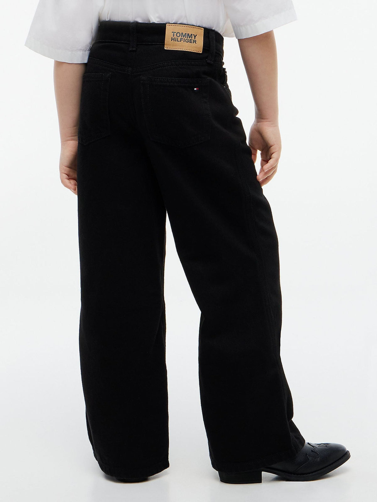 Dsiney Kidz - Tommy Hilfiger Black Mabel High Rise Wide Leg Faded Jeans image 4