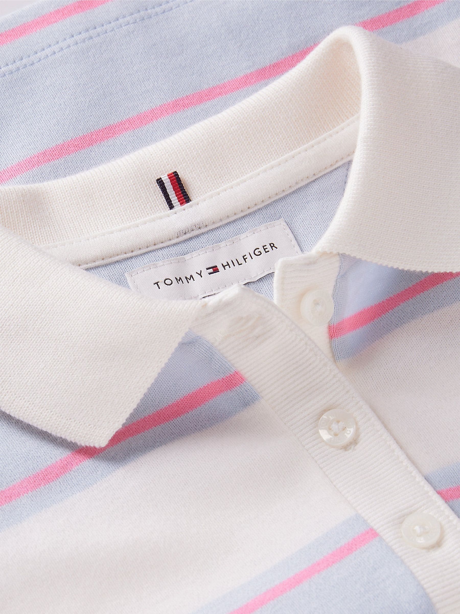 Dsiney Kidz - Tommy Hilfiger Blue Relaxed Fit Stripe Long Sleeve Polo Shirt image 6