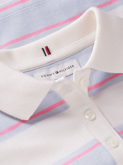 Dsiney Kidz - Tommy Hilfiger Blue Relaxed Fit Stripe Long Sleeve Polo Shirt image 6
