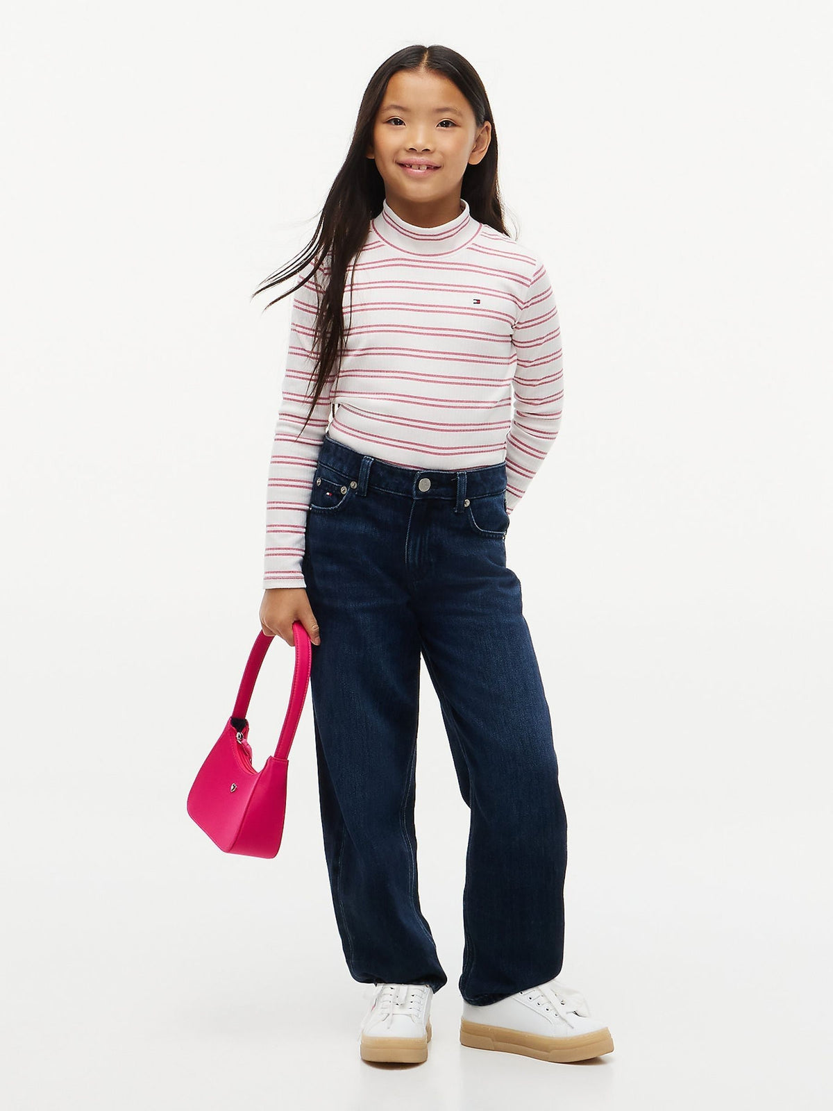 Tommy Hilfiger White Gllitter Extra Slim Long Sleeve Top - image 2