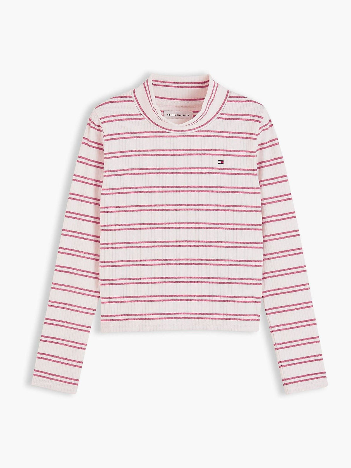 Tommy Hilfiger White Gllitter Extra Slim Long Sleeve Top - image 5