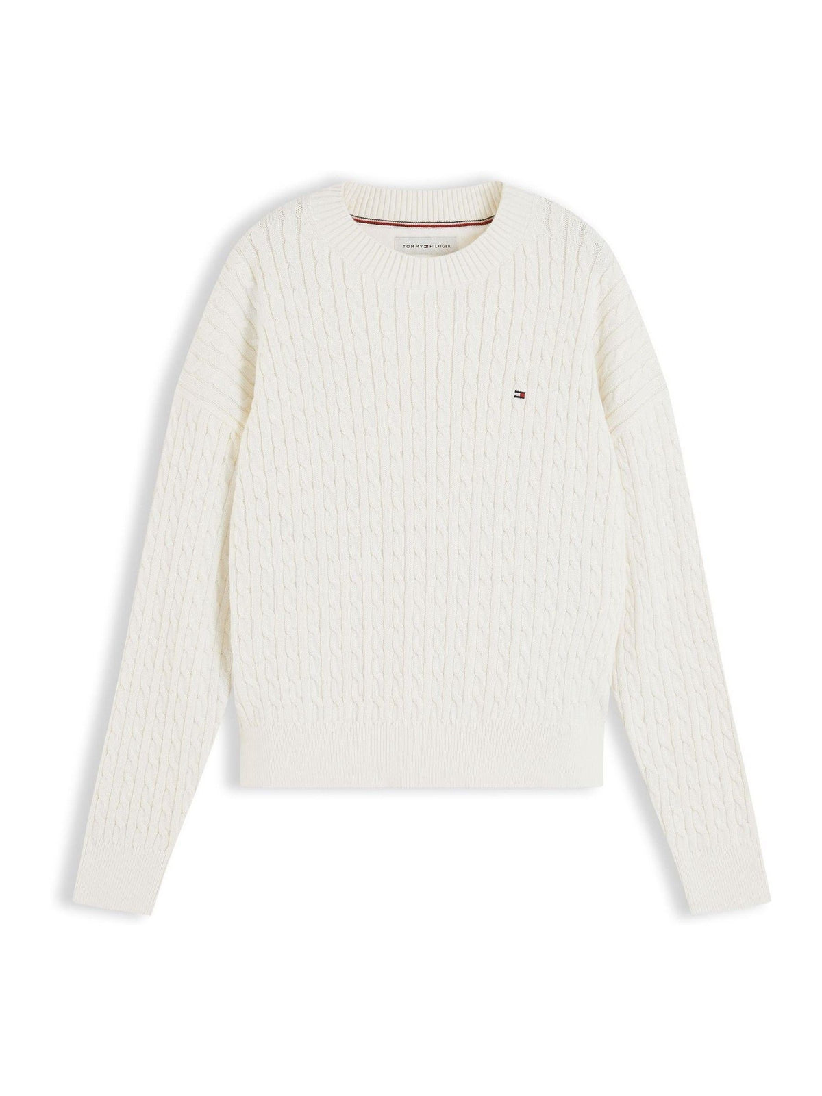 Dsiney Kidz - Tommy Hilfiger Cream Relaxed Cable Knit Jumper image 5