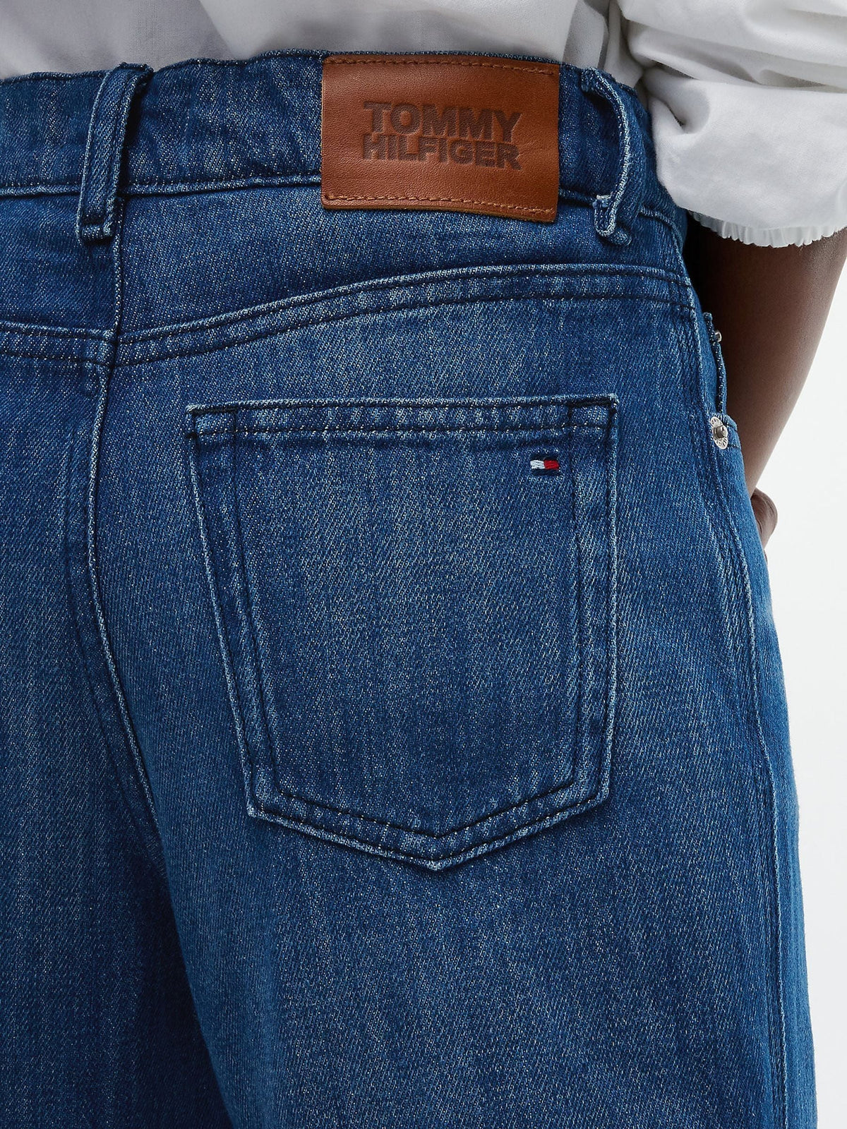 Dsiney Kidz - Tommy Hilfiger Blue Mabel High Rise Wide Leg Faded Jeans image 3